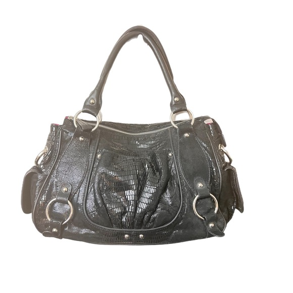 CHEZ FINE LEATHER Elegant Black Handbag - Picture 2 of 8